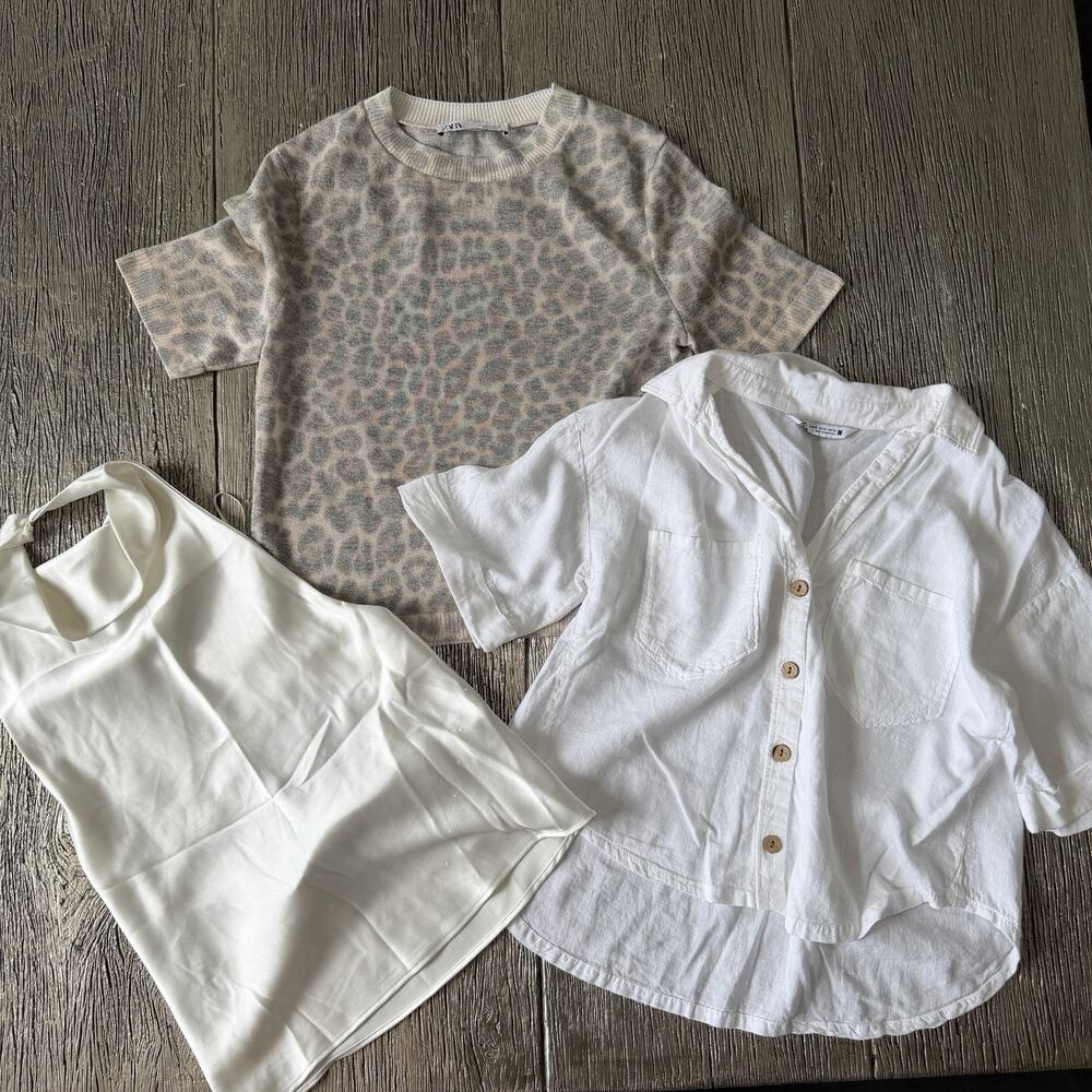 Zara Summer Bundle Lot Women's 3-Piece Assorted Tops And Skirt Size XS & Small
